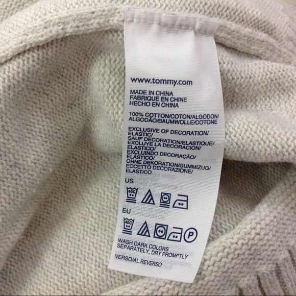 Tommy Hilfiger Men's Sweater Size L Ivory Crew - Picture 4 of 5